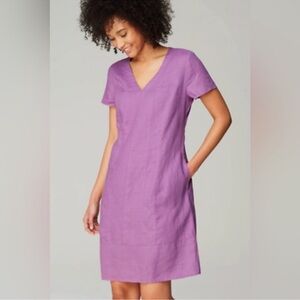 J Jill 100% Linen Dress Purple 2X